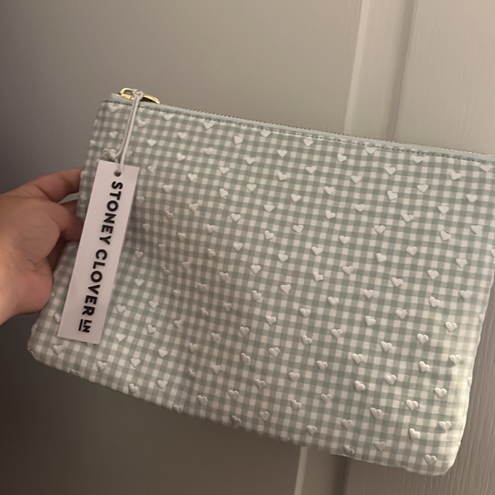 Stoney Clover Lane Seersucker Flat Pouch
